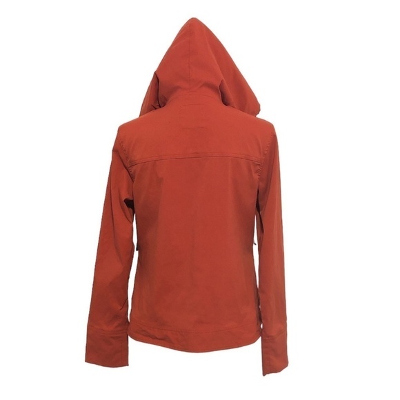 PRANA Jacket Women's Size Medium Red Utility With Hood Front Zipper Pockets - Picture 3 of 16